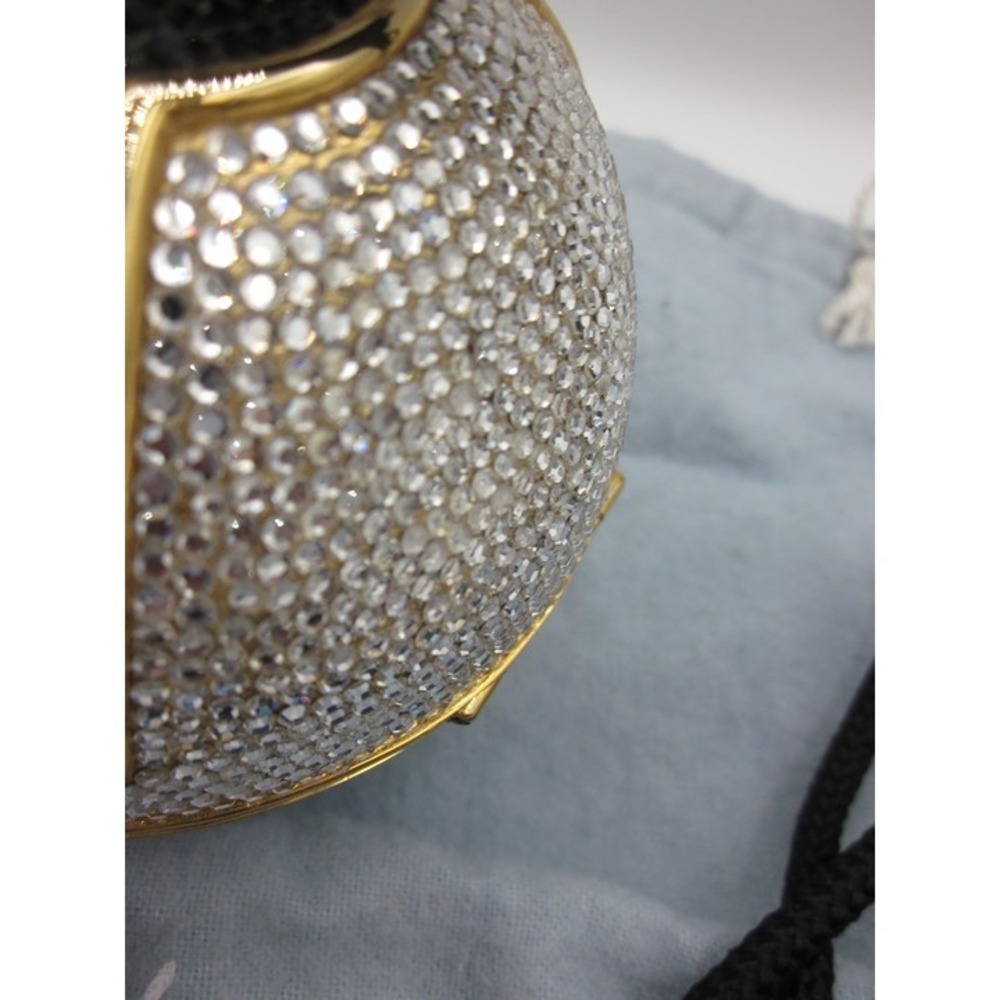 Authentic Clear and Black crystal trim Judith Leiber Ball handbag - Picture 4 of 8